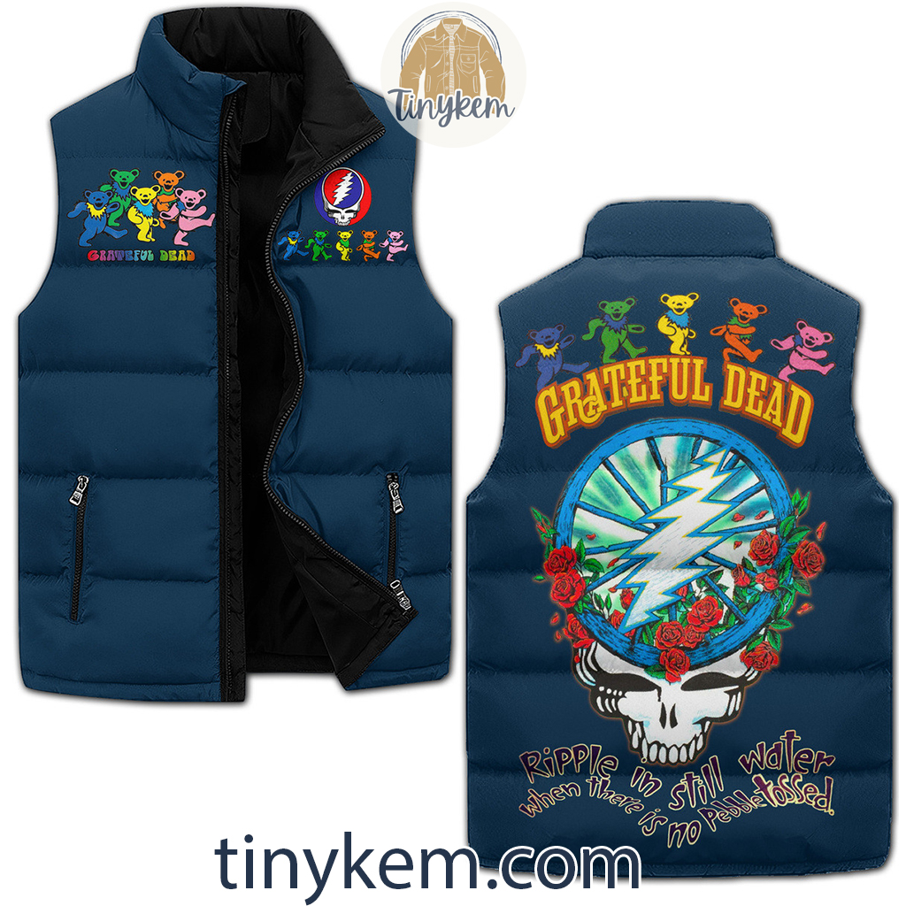 Grateful Dead Puffer Sleeveless Jacket2B1 t1uFw