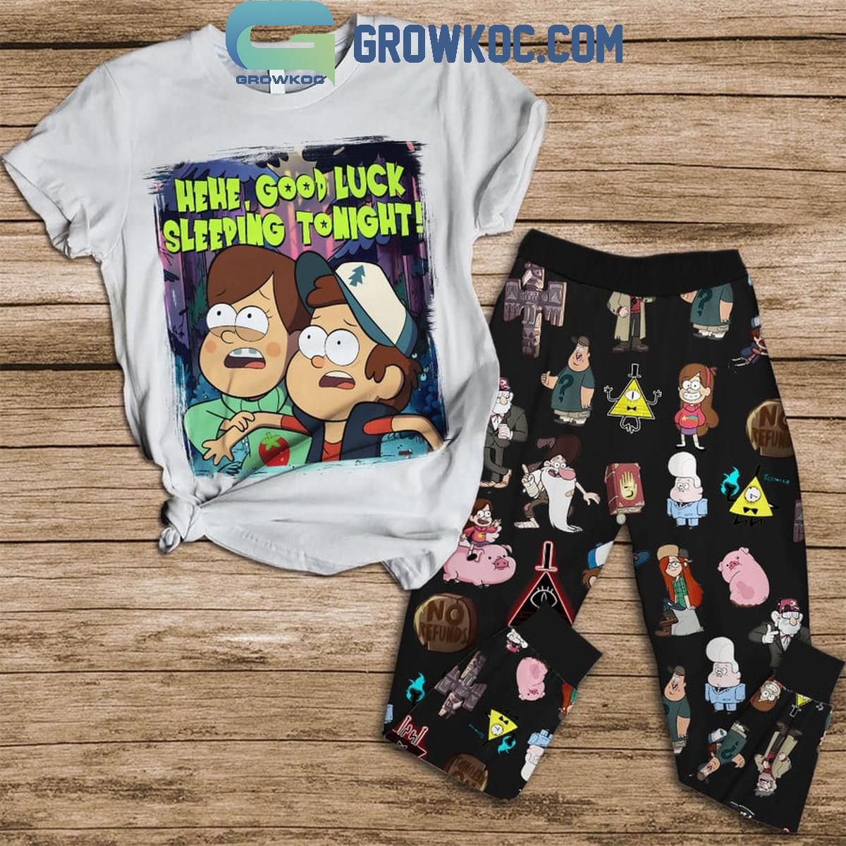 Gravity Falls Good Luck Sleeping Tonight Fleece Pajamas Set 1 GBK6E