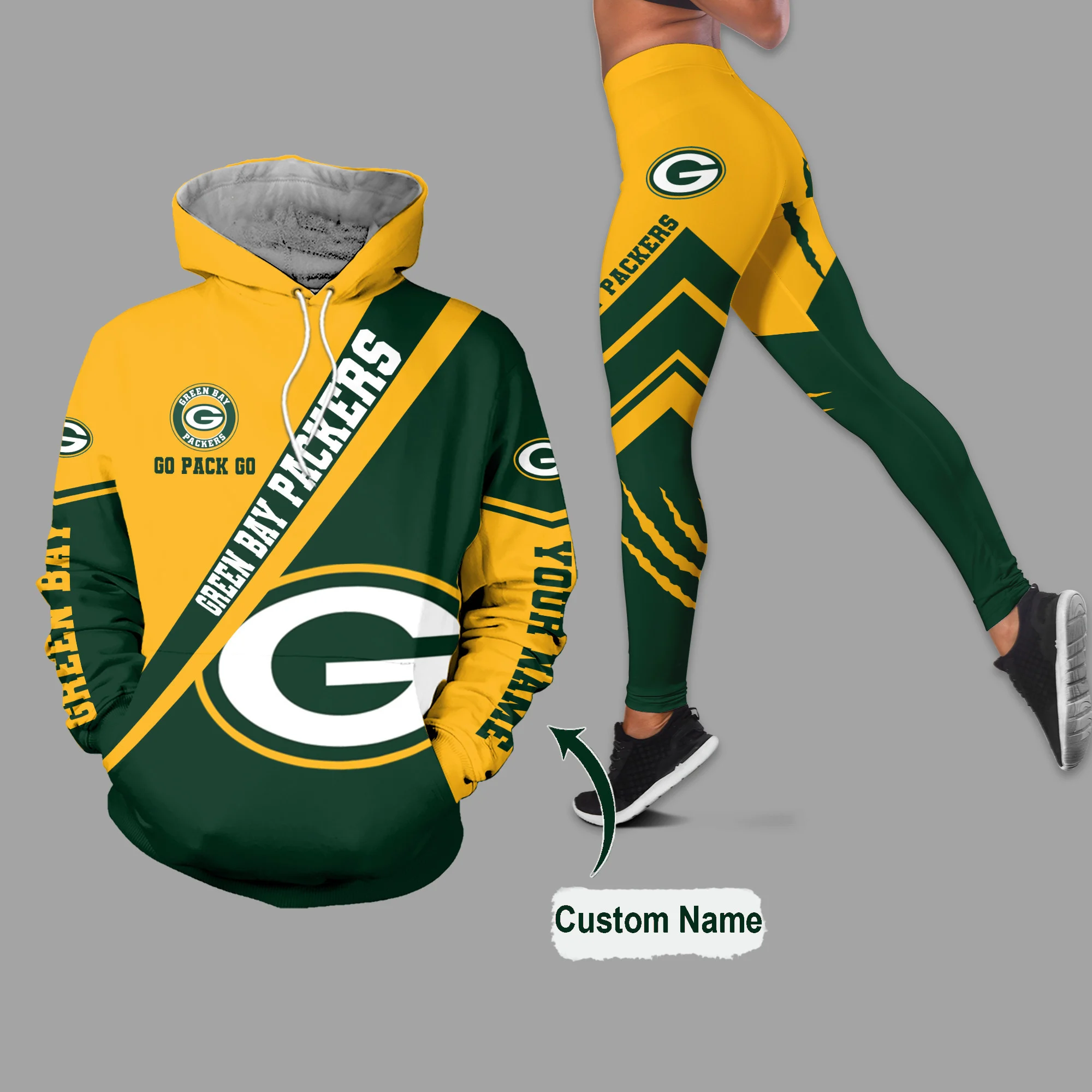 Green Bay Packers Customized Hoodie Leggings Set2B1 kiyNH