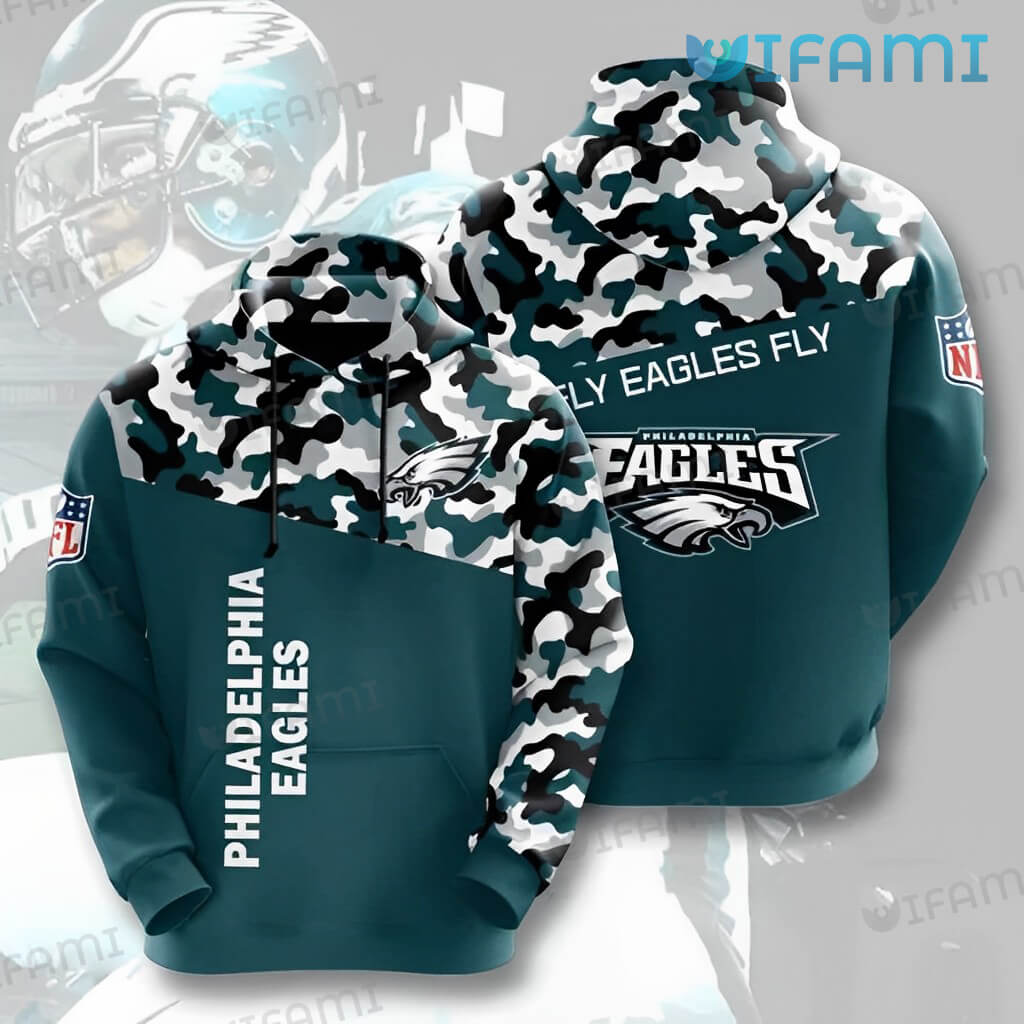 Green Philadelphia Eagles Hoodie 3D Camo Fly Eagles Fly Philadelphia Eagles Gift 0