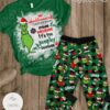 Grinch Hallmark Christmas Movies Inside Because Its Too Peopley Outside Pajamas Set