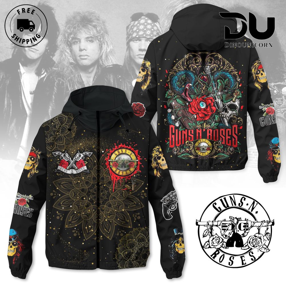 Guns N Roses Windbreaker Outdoor Jacket 1