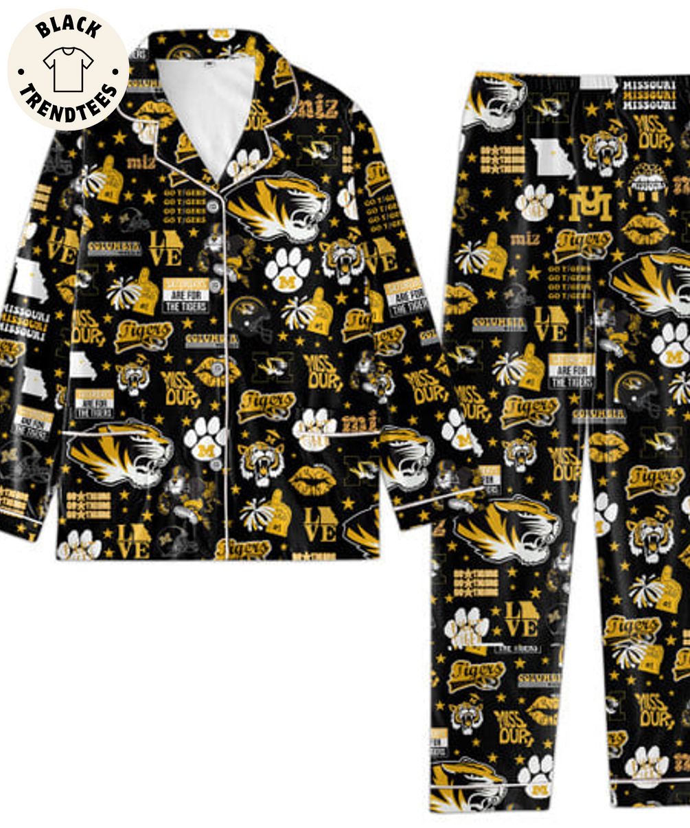 HOT Missouri Saturdays Are For The Tigers Mascot Design Black Pijamas Set 31ee05 0