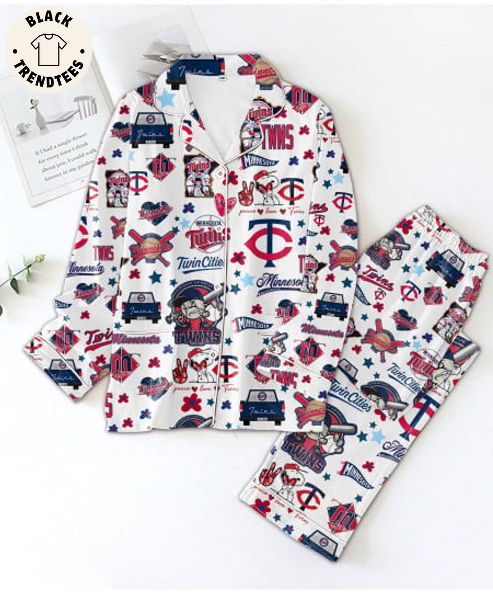 HOT TREND Minnesota Twins Cities American League White Pijamas Set 6c6253 0