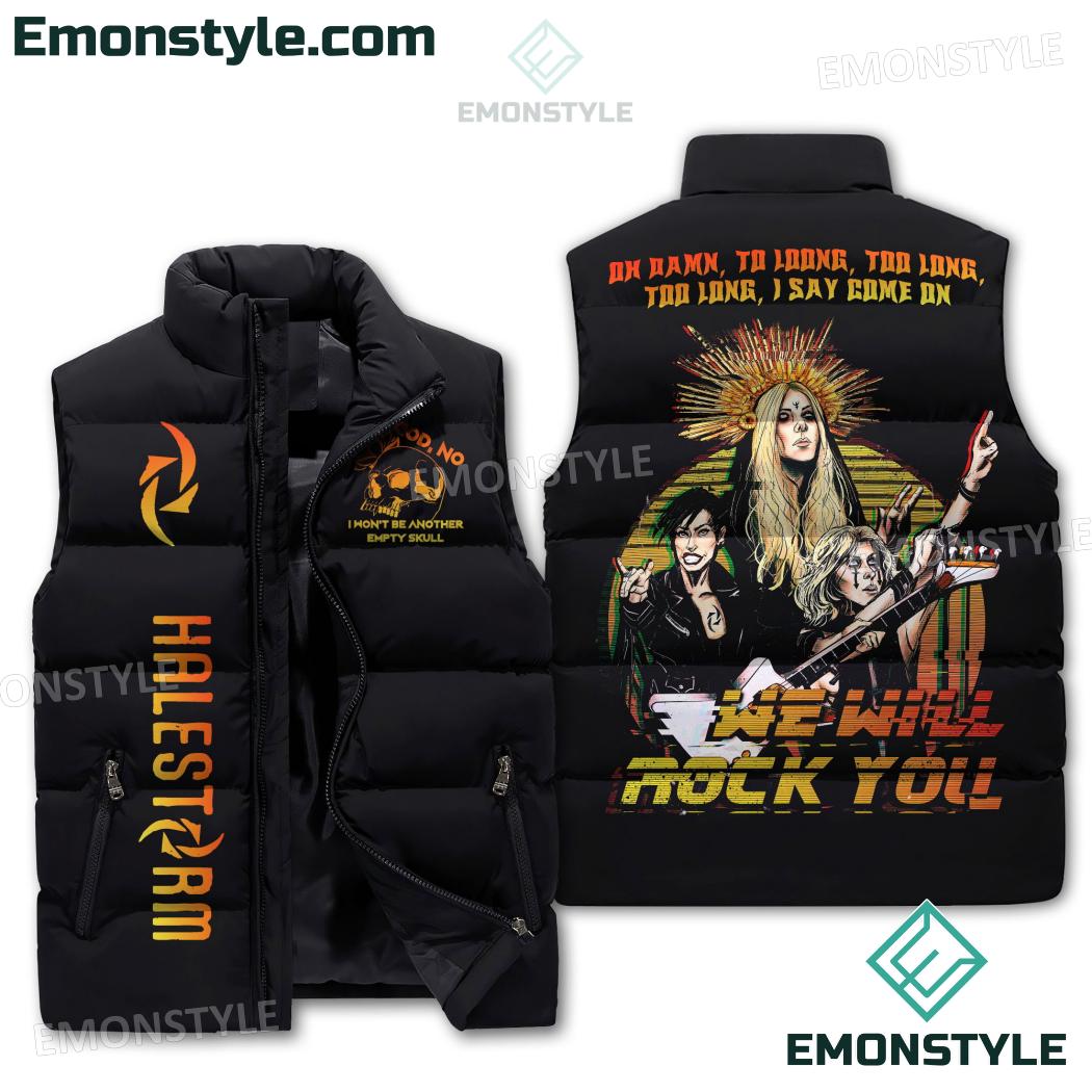 Halestorm We Will Rock You Puffer Vest