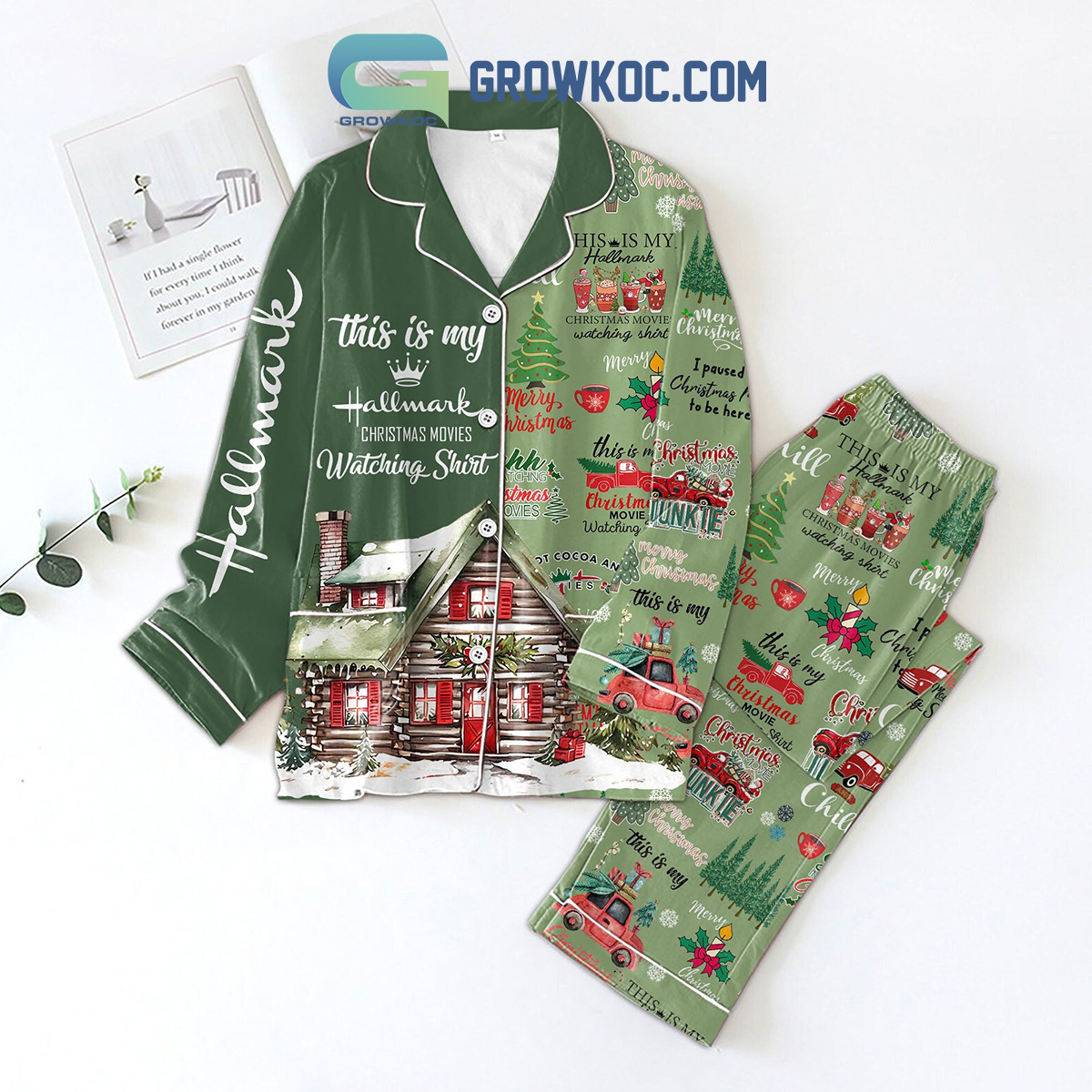 Hallmark Christmas Movies Merry Xmas Pajamas Set2B1 ZeJIN