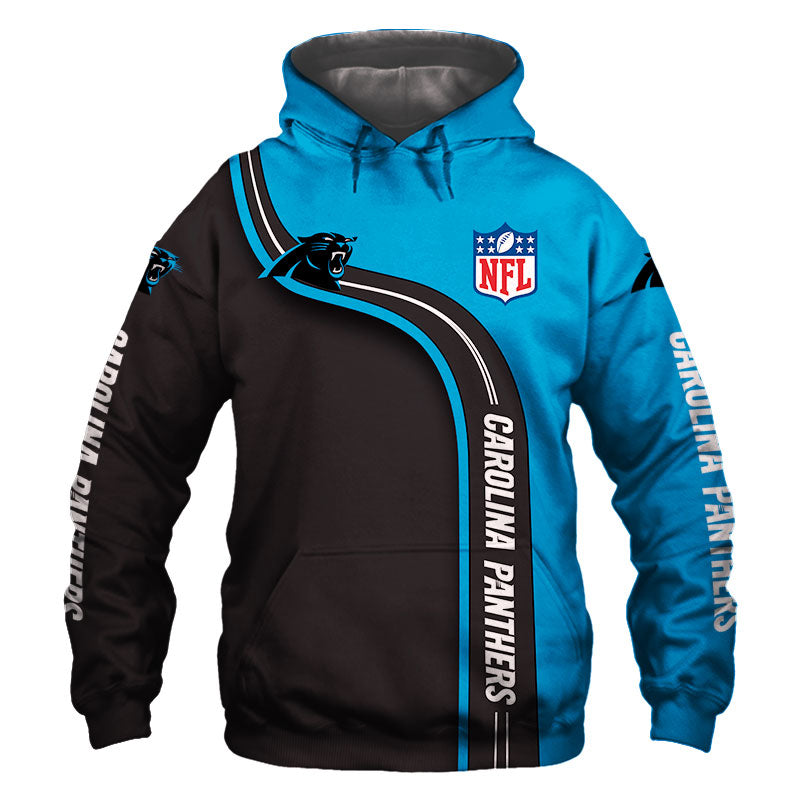 HalloweenThemed Carolina Panthers Hoodie With Horror Night Print Pullover 0