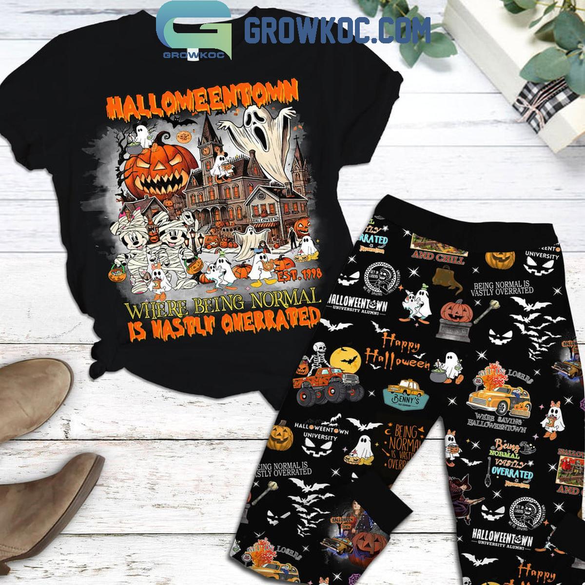 Halloweentown Movie Where Being Normal Is Overrated Fleece Pajamas Set 1 gZchb