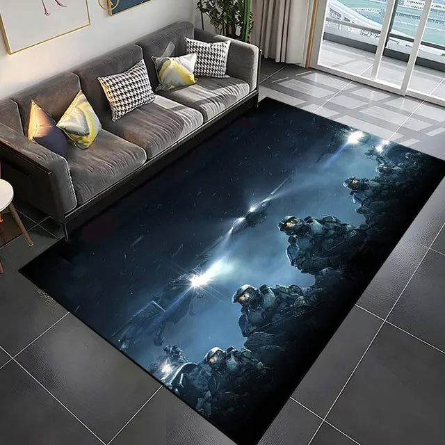 HaloInfiniteGraphicCarpetLivingRoomBedroomSofaRugDoorMatKitchenBathroom 1