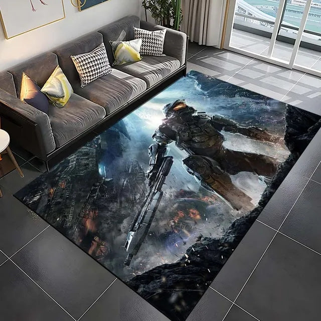 HaloInfiniteGraphicCarpetLivingRoomBedroomSofaRugDoorMatKitchenBathroom 3