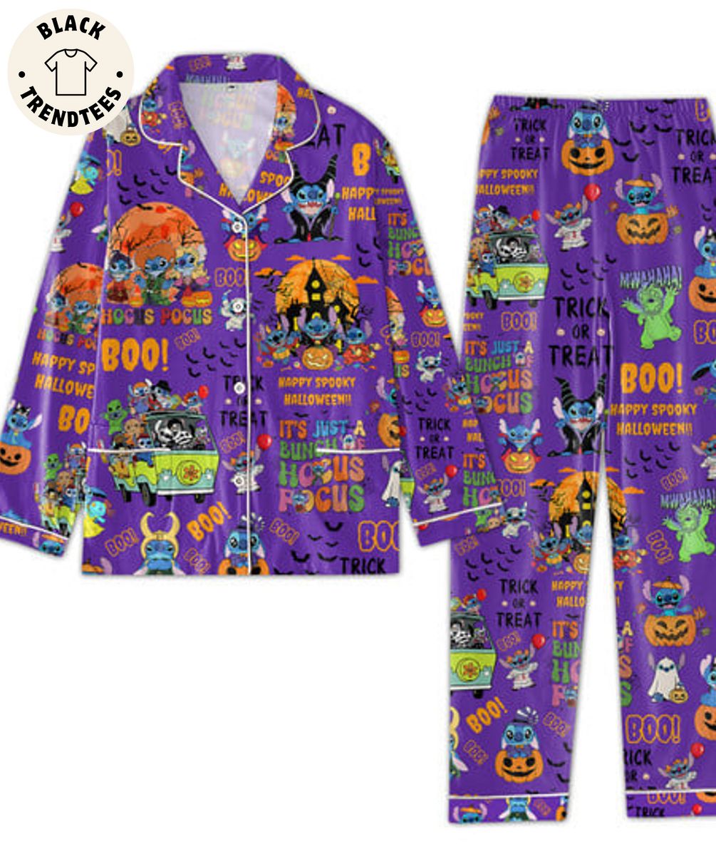 Happy Spooky Halloween Its Just Bunch Hocus Focus Purple Pijamas Set 82e6e8 0