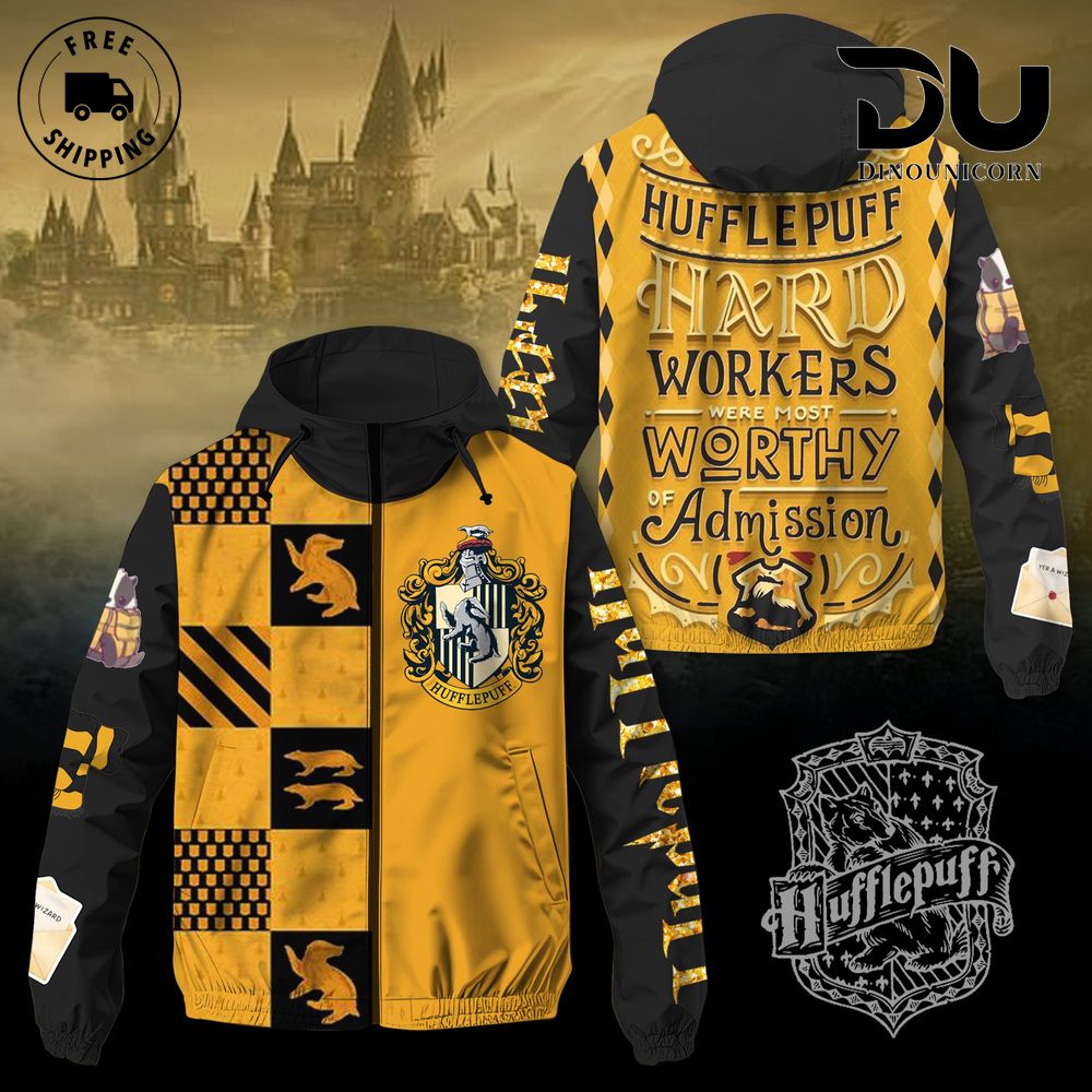 Harry Potter Helga Hufflepuff Windbreaker Outdoor Jacket 1