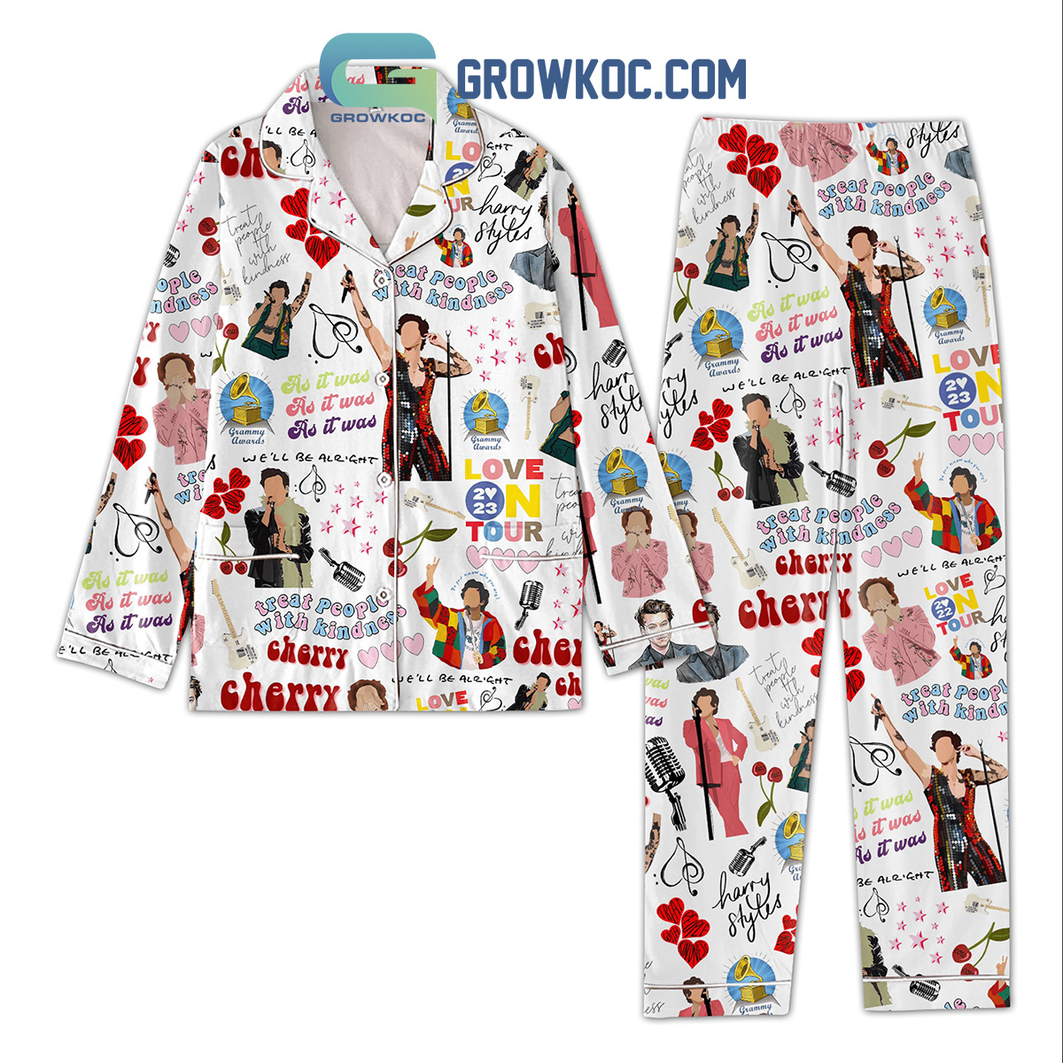 Harry Styles Love On Tour 2023 Well Be Alright Merry Christmas Pajamas Set 878841 0