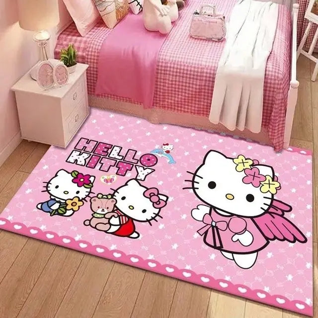 HelloKittyGraphicCarpetLivingRoomBedroomSofaRugDoorMatKitchenBathroom 10