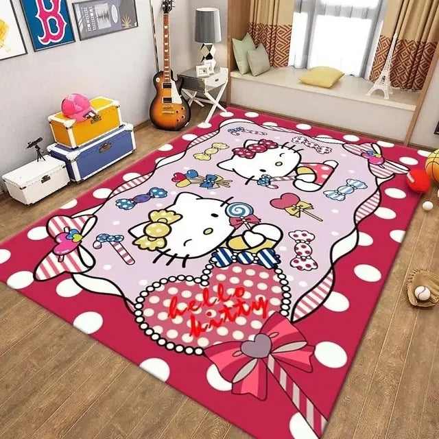 HelloKittyGraphicCarpetLivingRoomBedroomSofaRugDoorMatKitchenBathroom 2