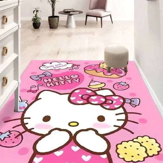 HelloKittyGraphicCarpetLivingRoomBedroomSofaRugDoorMatKitchenBathroom 3