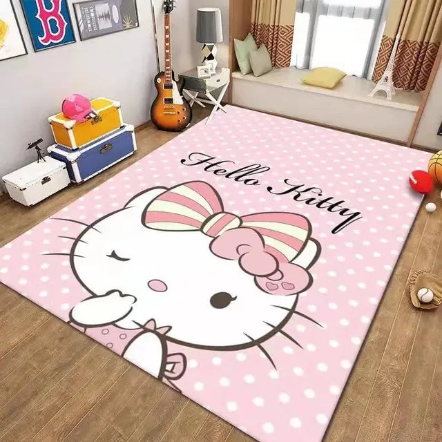 HelloKittyGraphicCarpetLivingRoomBedroomSofaRugDoorMatKitchenBathroom 5