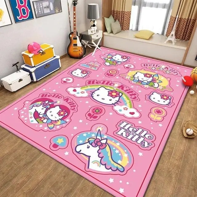 HelloKittyGraphicCarpetLivingRoomBedroomSofaRugDoorMatKitchenBathroom 6