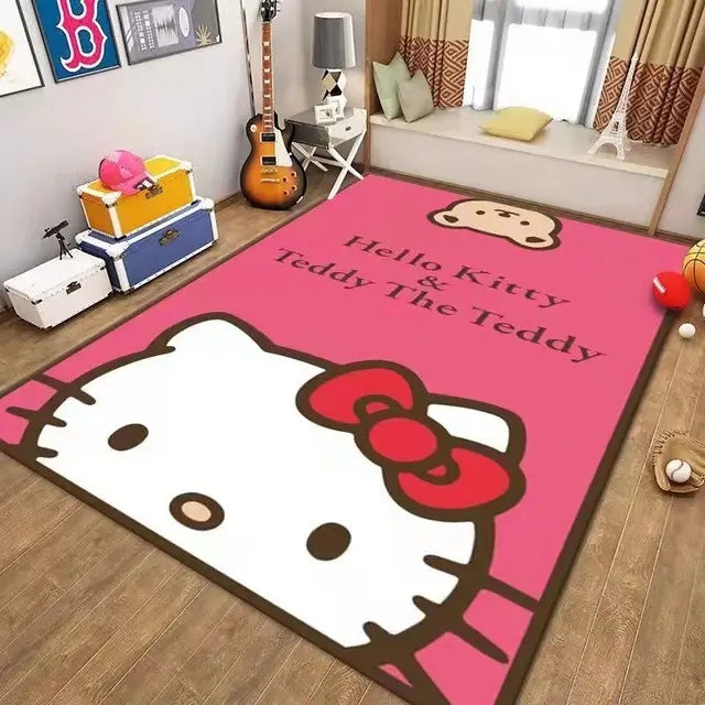 HelloKittyGraphicCarpetLivingRoomBedroomSofaRugDoorMatKitchenBathroom 7