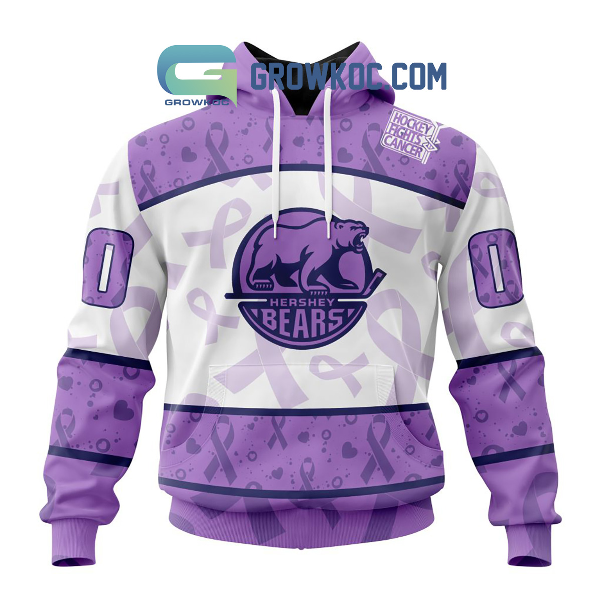 Hershey Bears Fight Cancer Lavender Personalized Hoodie Shirts2B1 4MSqG