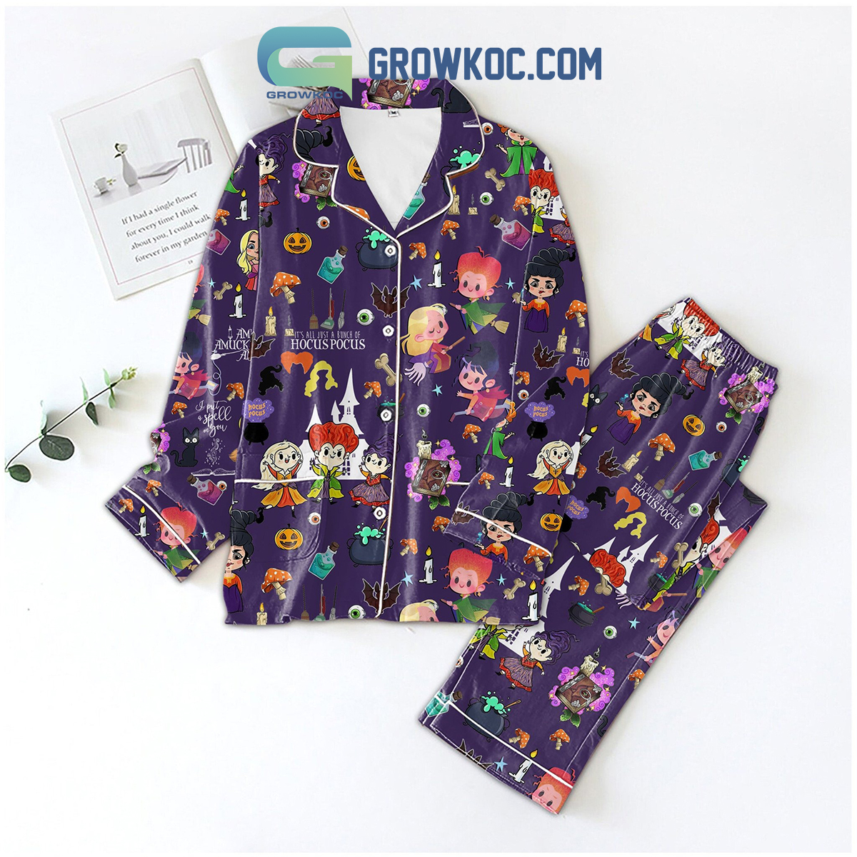 Hocus Pocus I Put A Spell On You Pajamas Set2B1 rx1bt