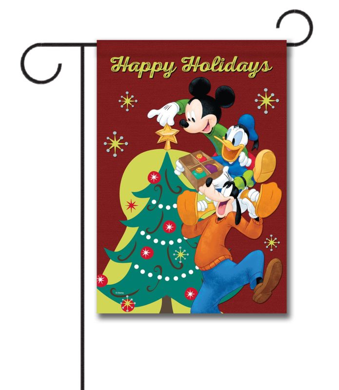 Holiday Mickey Mouse Garden Disney Christmas Flag