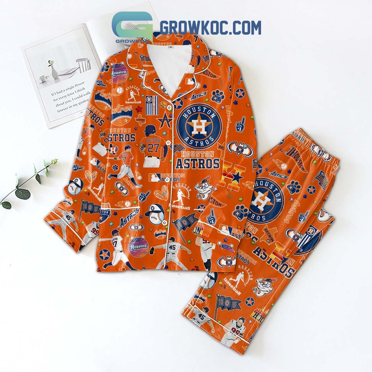 Houston Astros Baseball New Styles Pajamas Set2B1 AZZR7