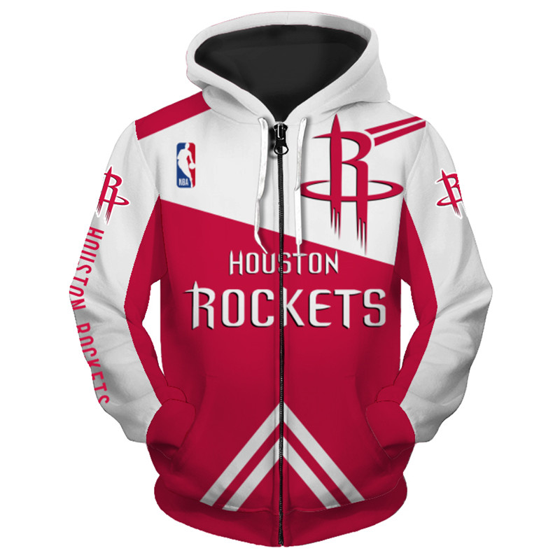 Houston Rockets 3D AllOver Print Zip Up Hoodie Nhl Fan Gift 0