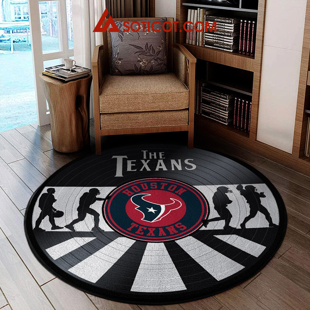 Houston Texans New Style Sports Round Rug Carpet Livingroom Mat2B1 HGBQo