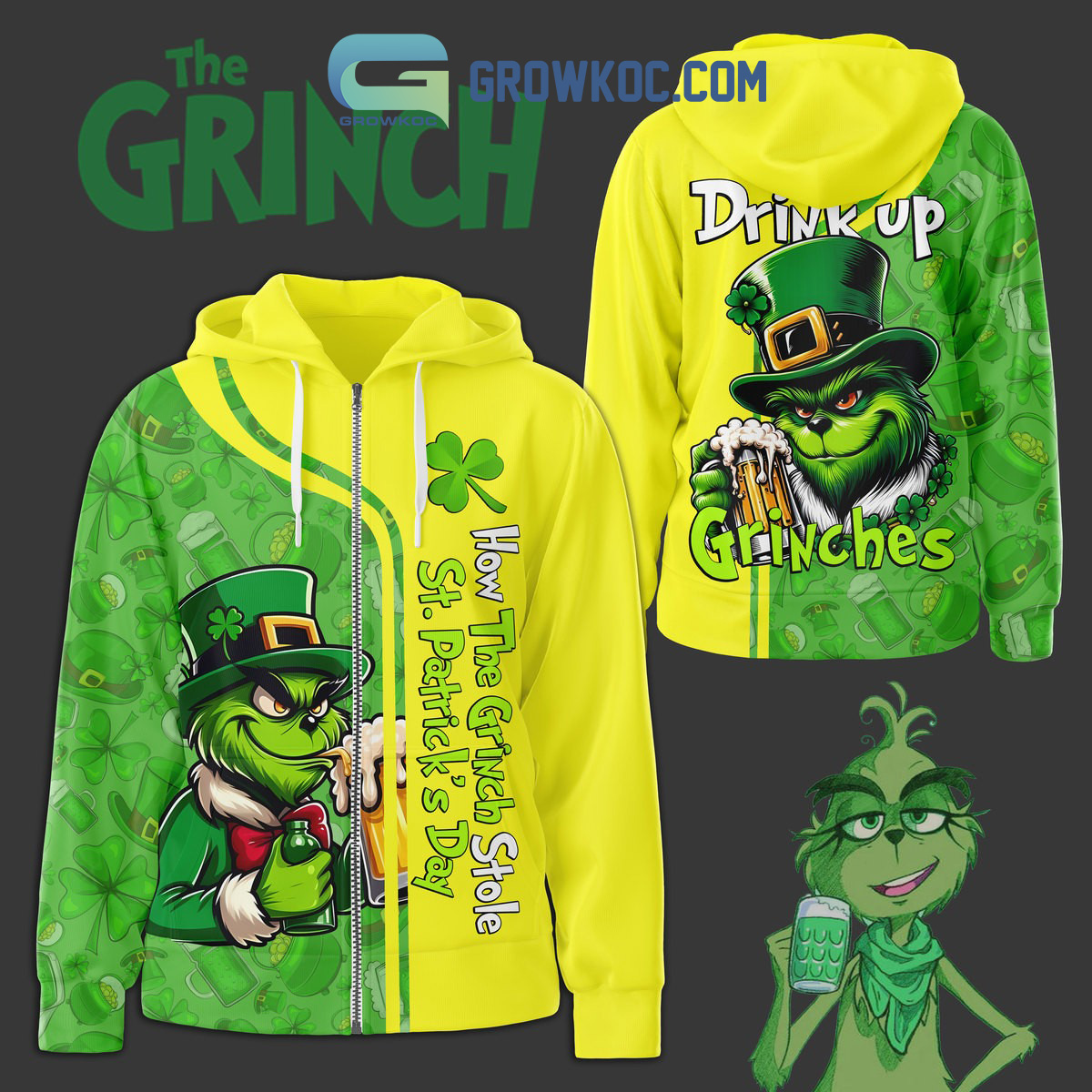 How The Grinch Stole ST.Patricks Day Hoodie T Shirt2B1 qXaay