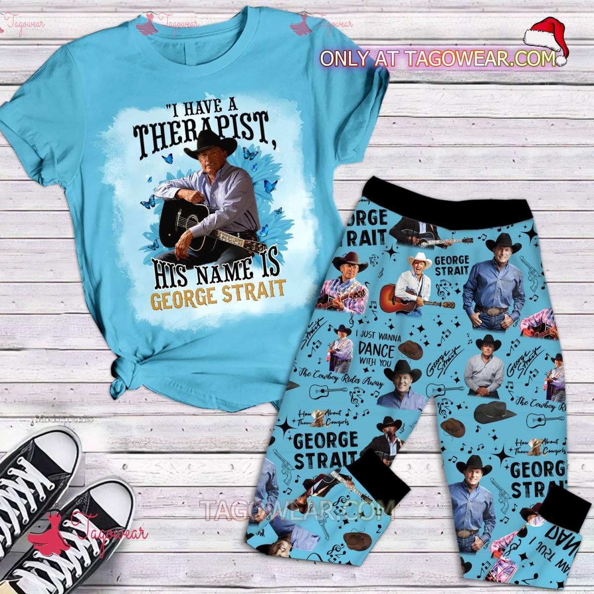 I Have A Therapist His Name Is George Strait Pajamas Set