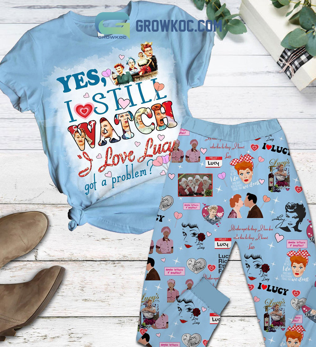 I Love Lucy I Love Sitcoms Movies Pajamas Set2B1 zMqKH