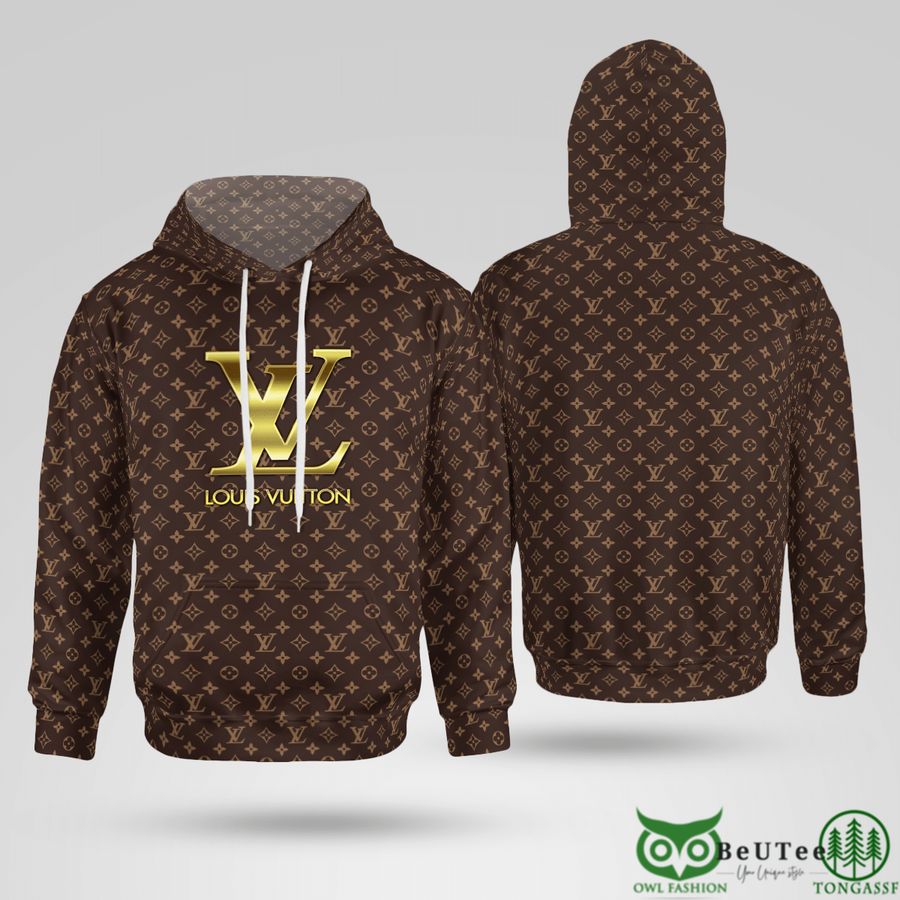 I5iewuLV 17 Limited LV Brown Monogram 3D Hoodie