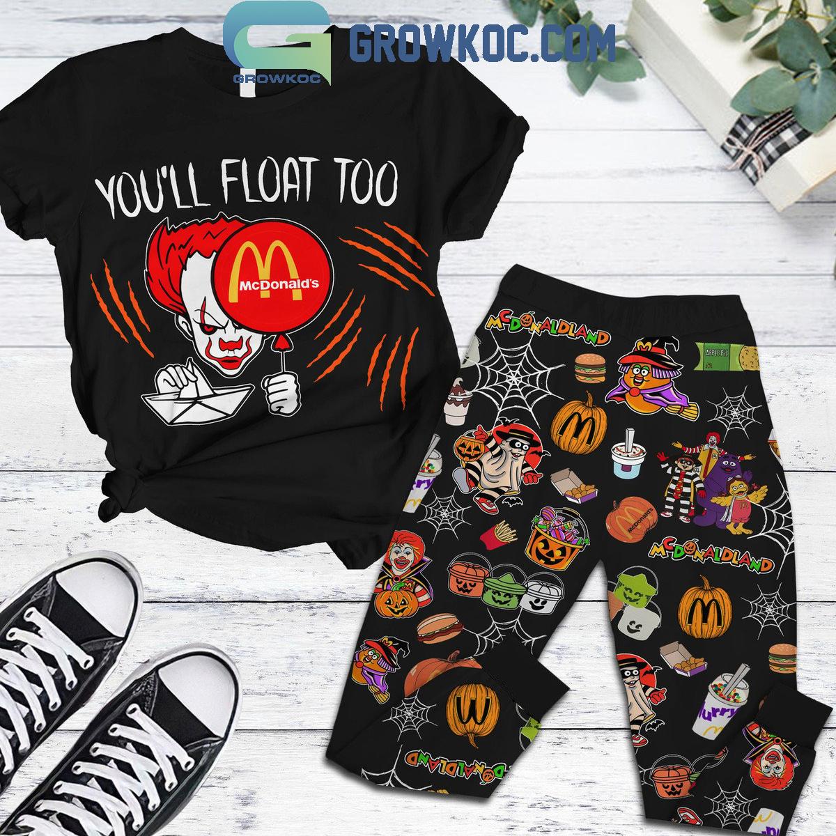 IT Pennywise McDonalds Halloween Fleece Pajamas Set 1 C2t4y