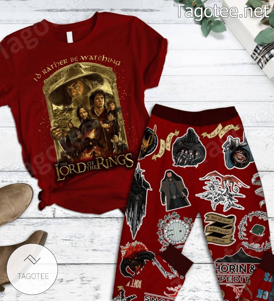 Id Rather Be Watching The Lord Of The Rings Pajamas Set