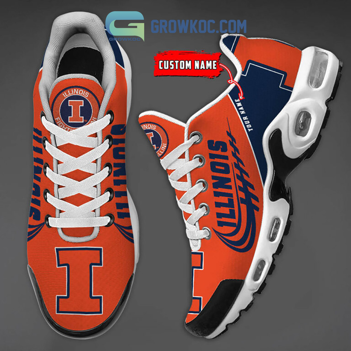 Illinois Fighting Illini Personalized TN Shoes2B1 YBoWw