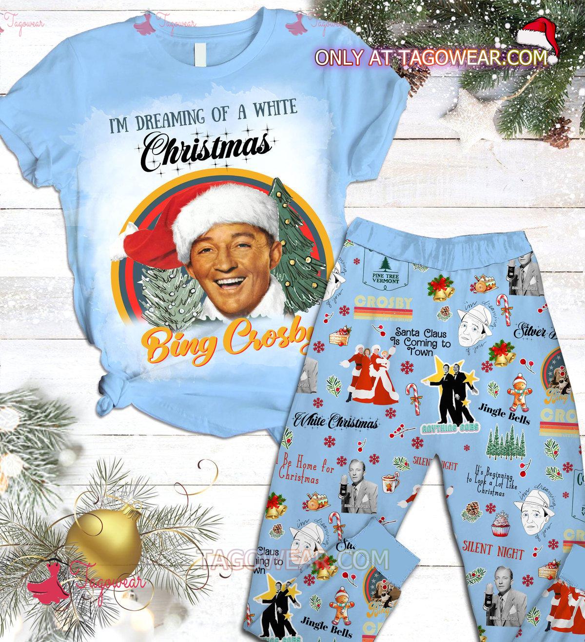 Im Dreaming Of A White Christmas Bing Crosby Pajamas Set