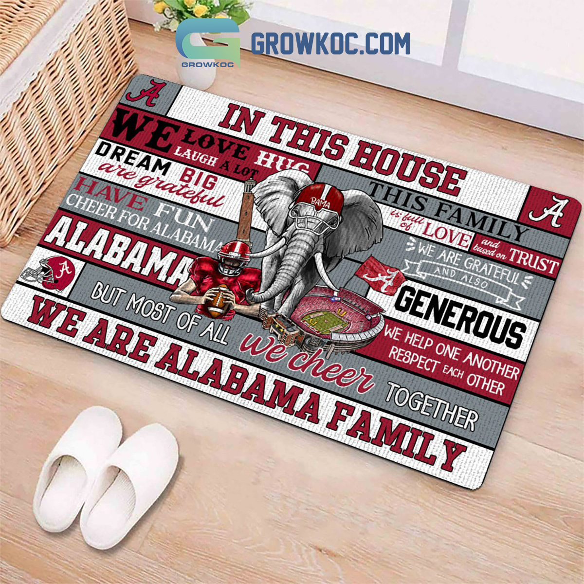 In This House We Are Alabama Family Doormat2B1 9h2yf