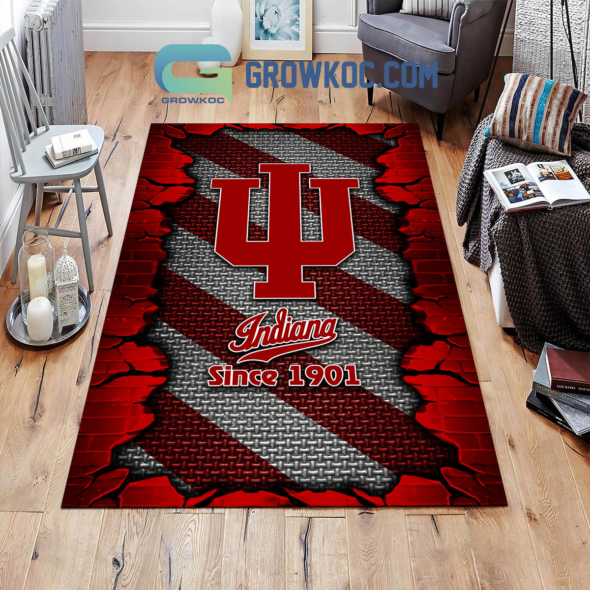 Indiana Hoosiers Football Team Living Room Rug2B1 J1YbM