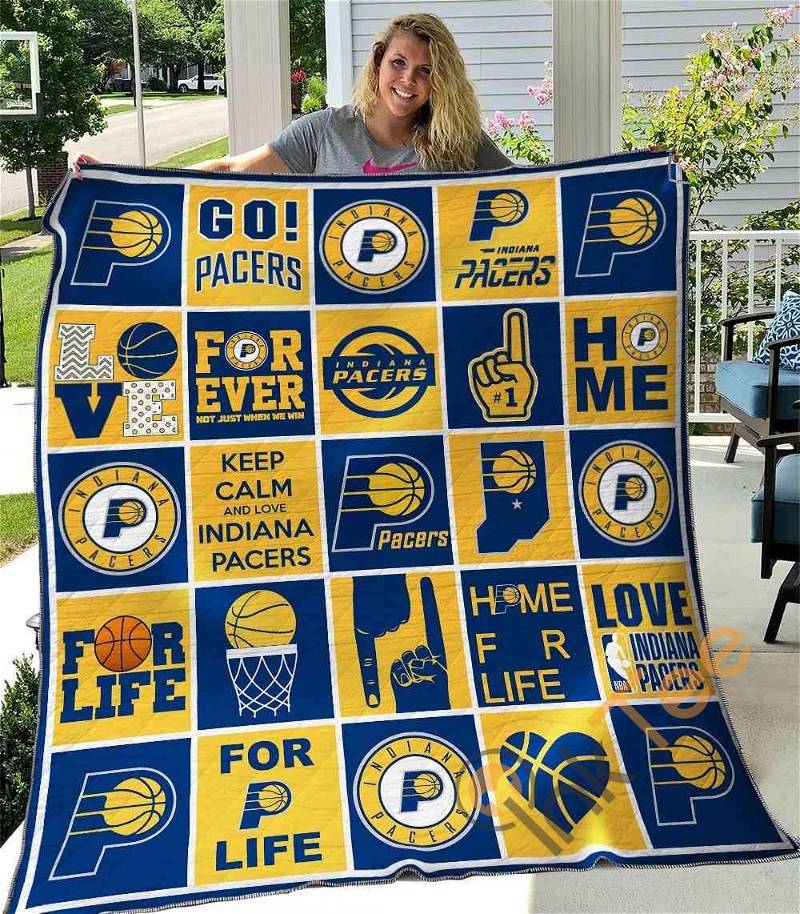 Indiana Pacers Quilt Blanket Bedding Set 0