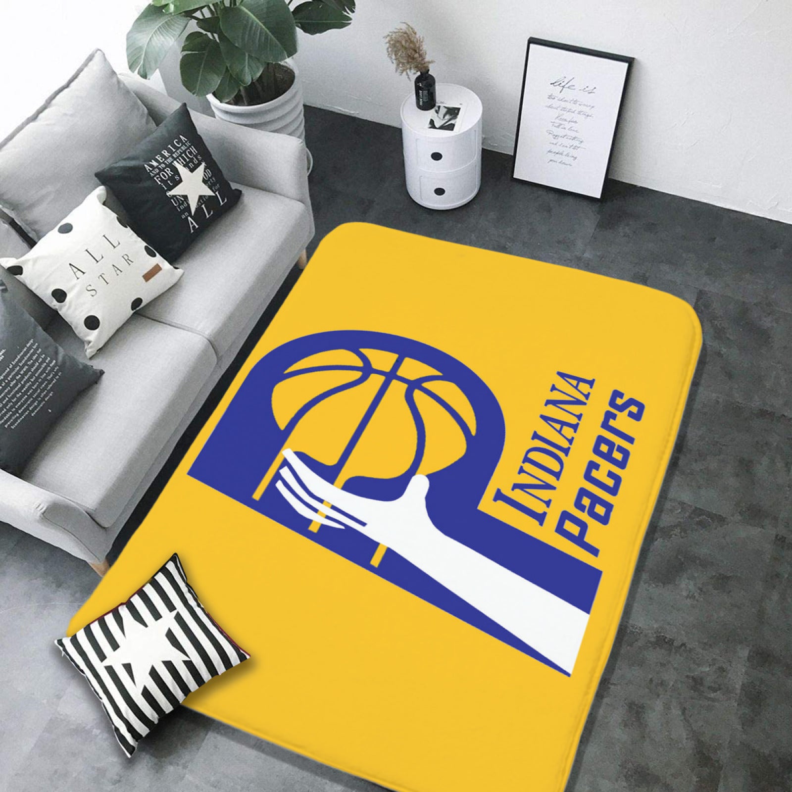 IndianaBasketballPacersCarpetLivingRoomBedroomMatsKitchenBathroomRugs 2