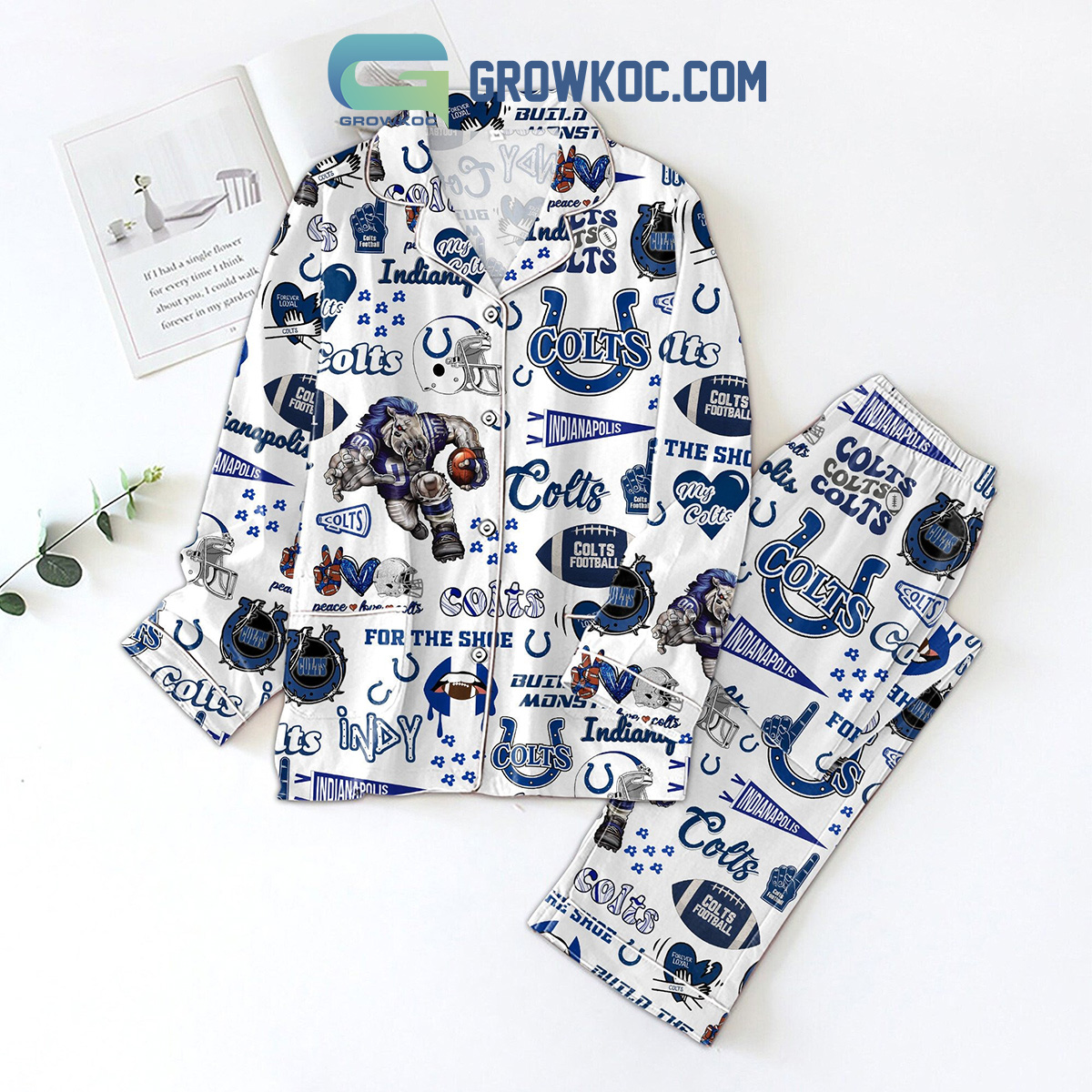 Indianapolis Colts Build The Monster Pajamas Set2B1 Q8JAN