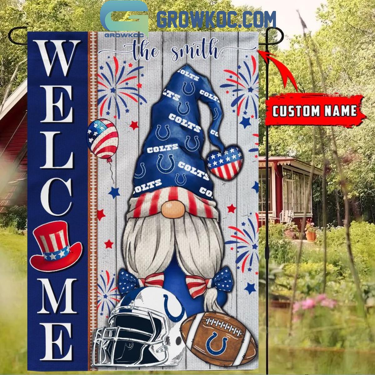 Indianapolis Colts Football Welcome 4th Of July Personalized Garden Flag 1 wiyDi