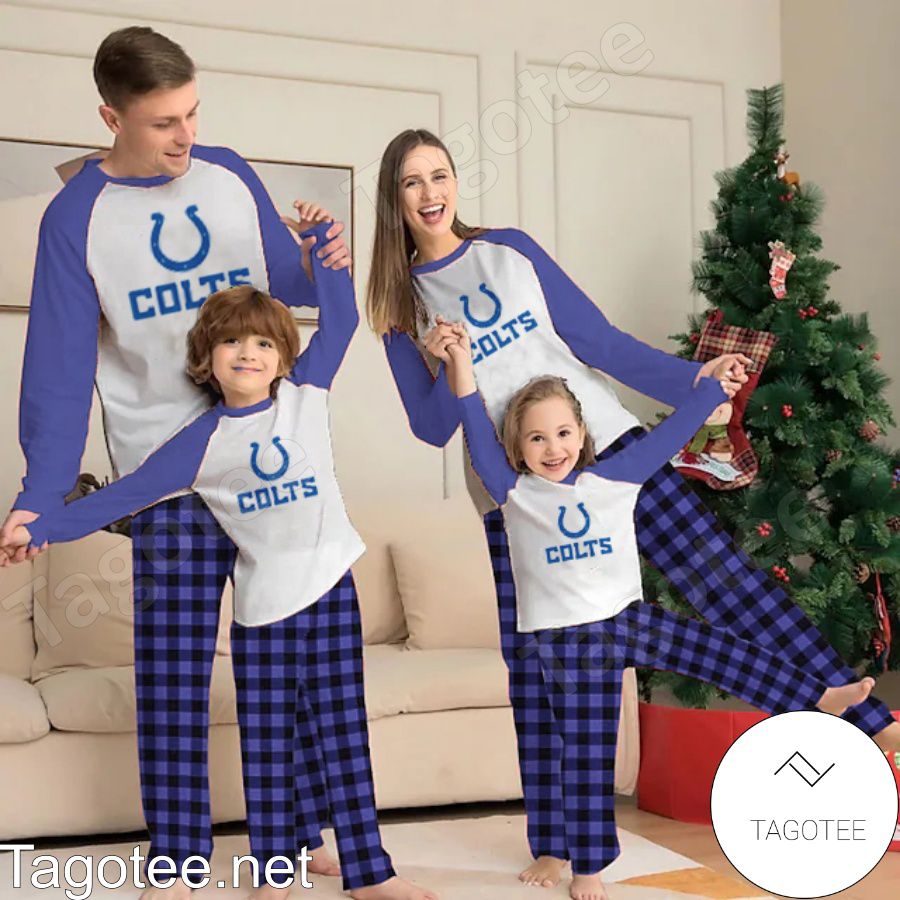 Indianapolis Colts NFL Buffalo Plaid Pajamas Set