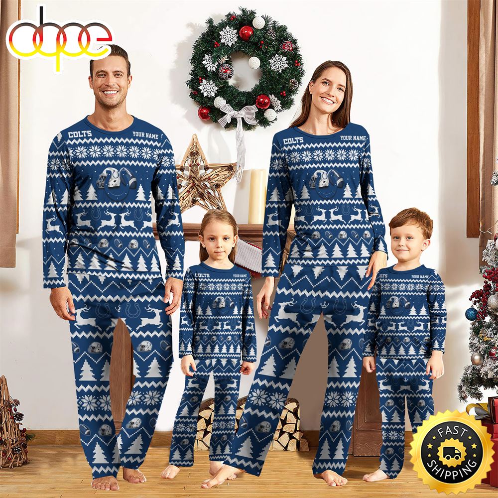 Indianapolis Colts Christmas NFL Custom Family Pajamas ujfhc3