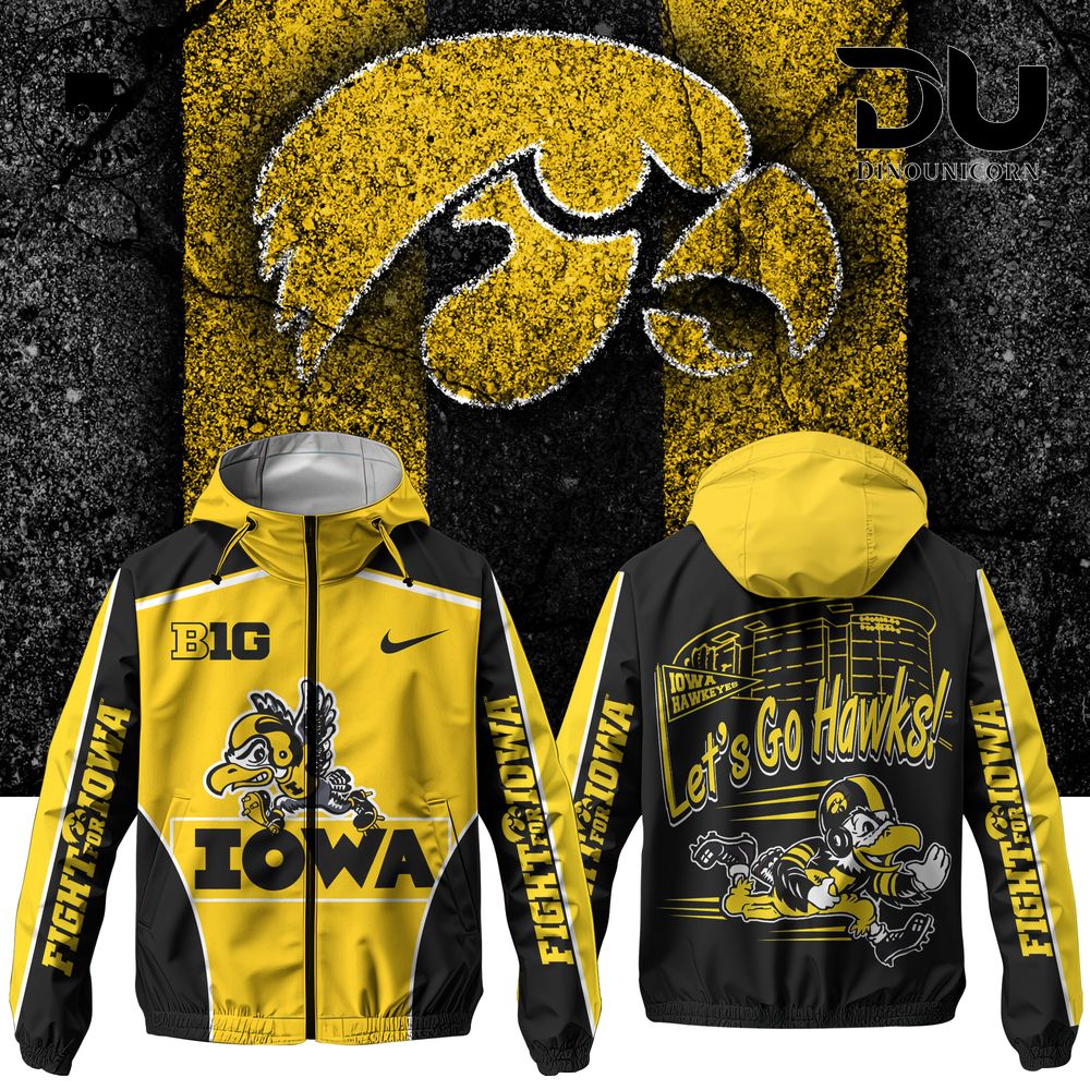 Iowa Hawkeyes Fooball NCAA Windbreaker Jacket 4