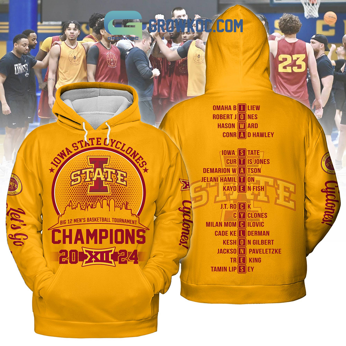 Iowa State Cyclones Big 12 Mens Basketball Tournament Champions 2024 Hoodie T Shirt2B1 h8d7a