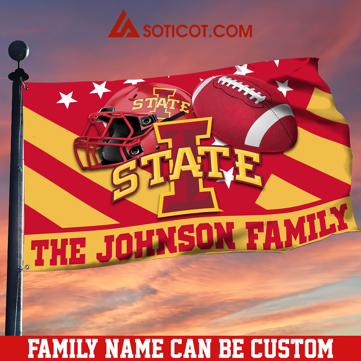 Iowa State Cyclones Family Name Personalized House Garden Flags2B1 UqQUN