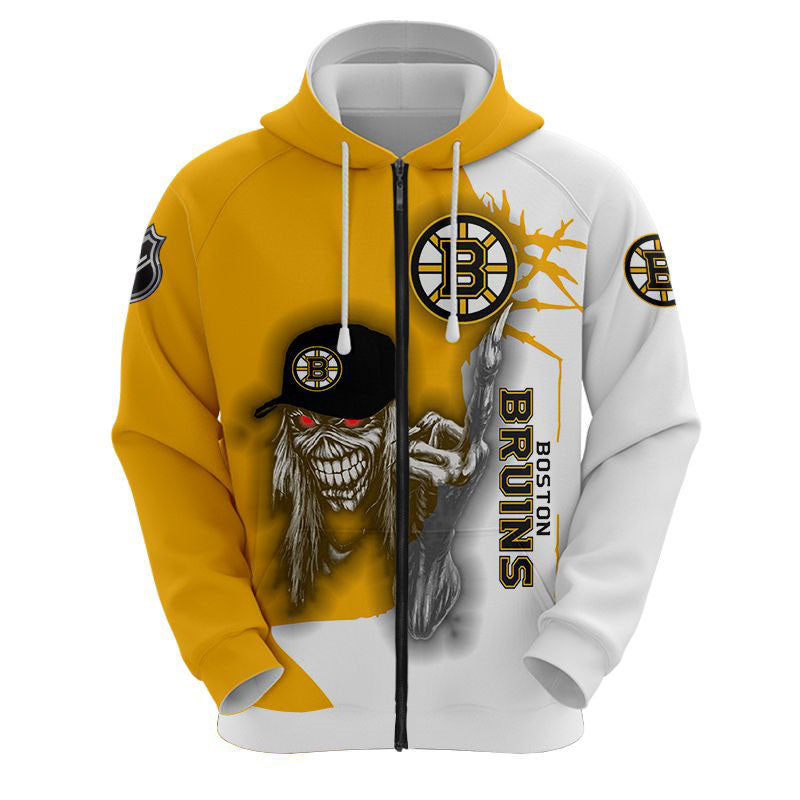 IronMaidenBostonBruinsZipUpHoodiesPulloverHoodies 1 1000x