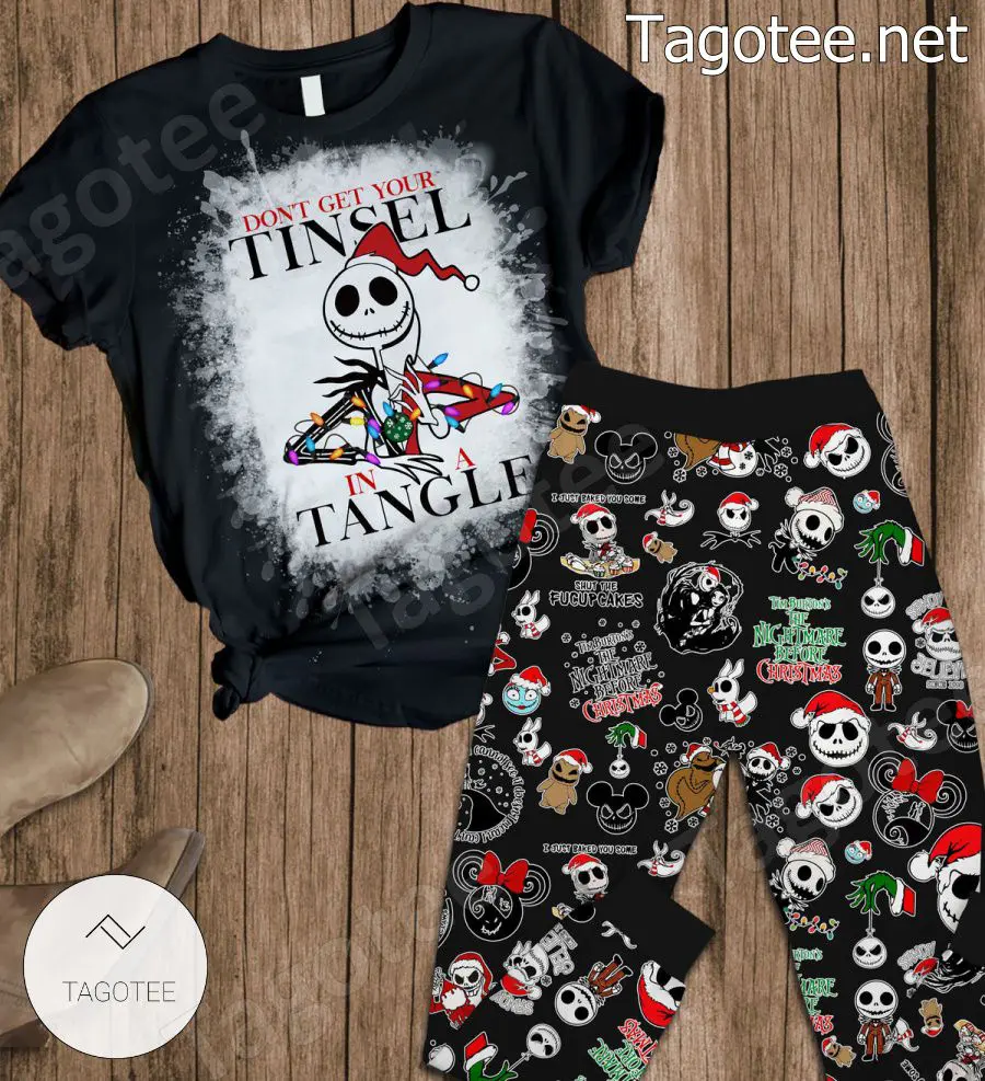 Jack Skellington Dont Get Your Tinsel In A Tangle Pajamas Set
